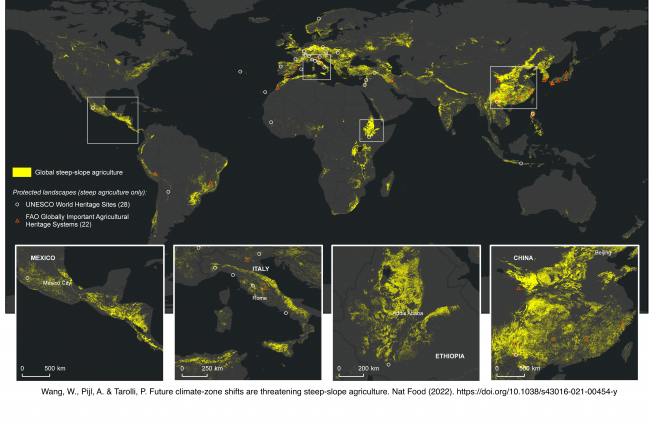 Collegamento a Future climate-zone shifts are threatening steep-slope agriculture