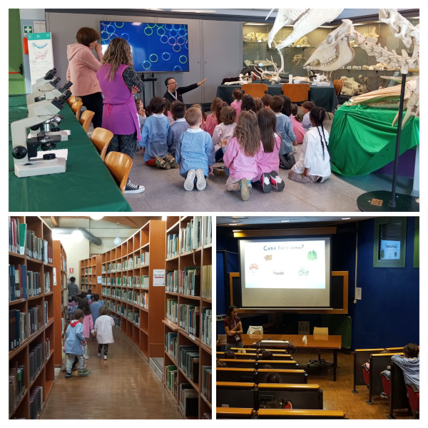 Immagini della visita dei bambini dell'asilo al campus di agripolis