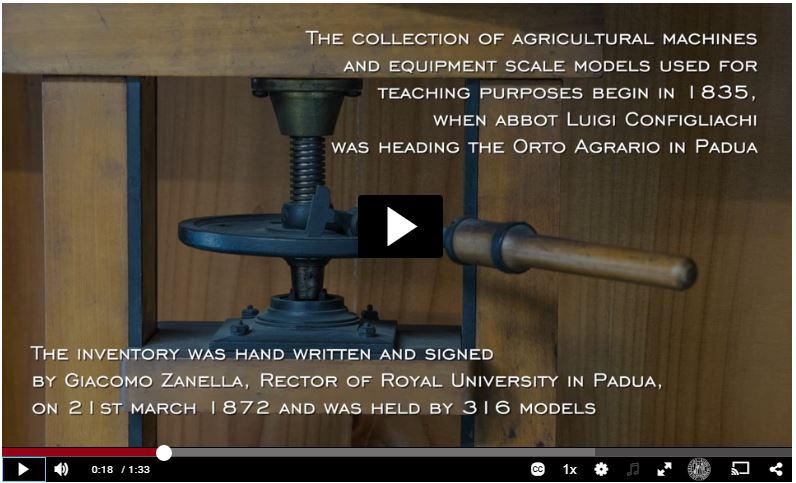 Movie on the collection of agricultural machine and historical equipment scale models